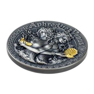 Moneda Plata 2 Onzas Afrodita y Venus