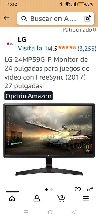 Monitor LG 24 para juegos