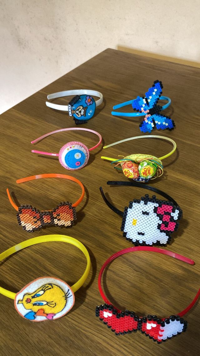 Diademas con adornos de perler beads
