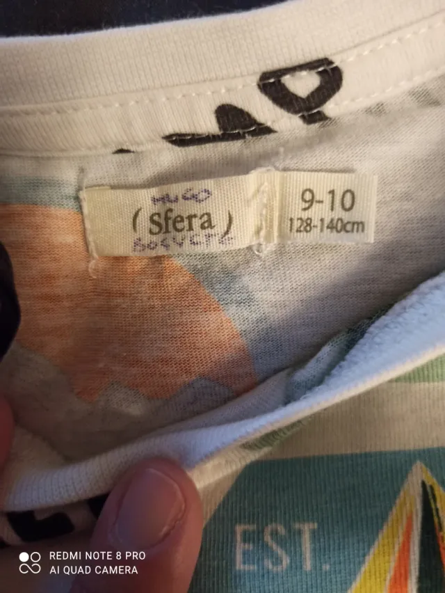 Camiseta Sfera Niño Talla 9/10 Estampado Camping