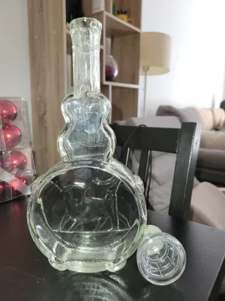 Botella cristal forma guitarra