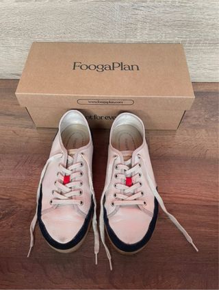 Zapatillas deportivas FoogaPlan blancas y azules