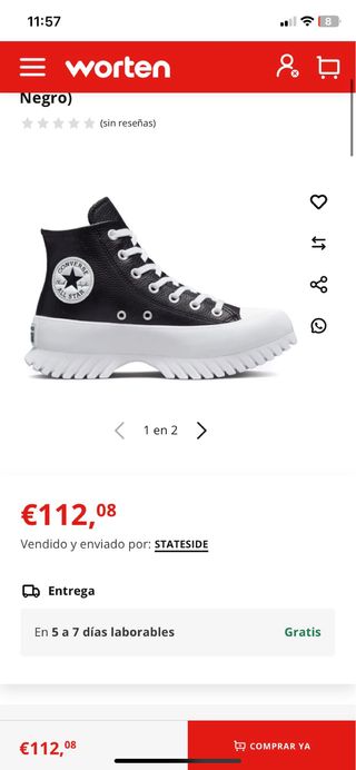 Zapatillas Converse Cuero Negras