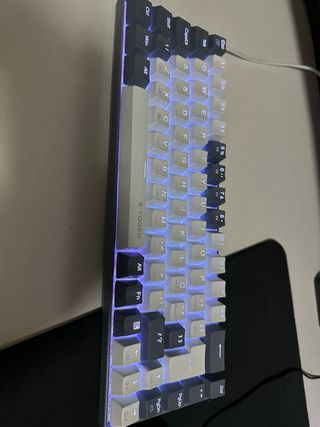 Teclado Mecânico E-YOOSO Z-686 RGB Cinza/Branco