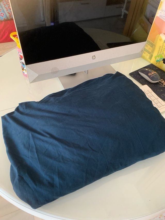 Sábana bajera Amazon Basics 160x200cm Azul