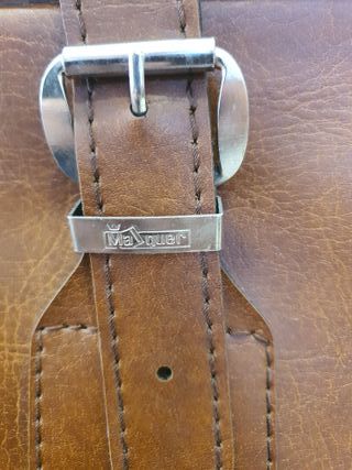 Valigia BARGAIN MALQUER e valigia in pelle vintage AQUARIUM