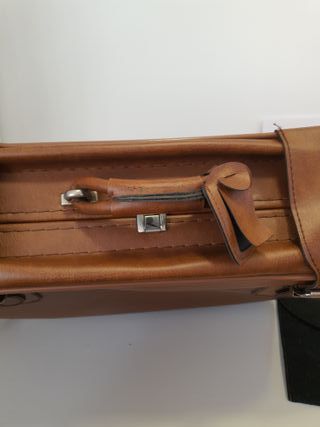 Valigia BARGAIN MALQUER e valigia in pelle vintage AQUARIUM