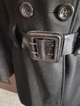 Abrigo militar paño negro