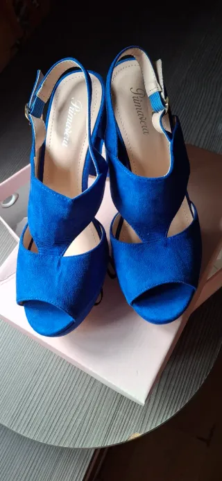 Zapatos Primavera Mujer Abiertos Azul