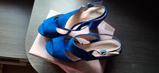 Zapatos Primavera Mujer Abiertos Azul