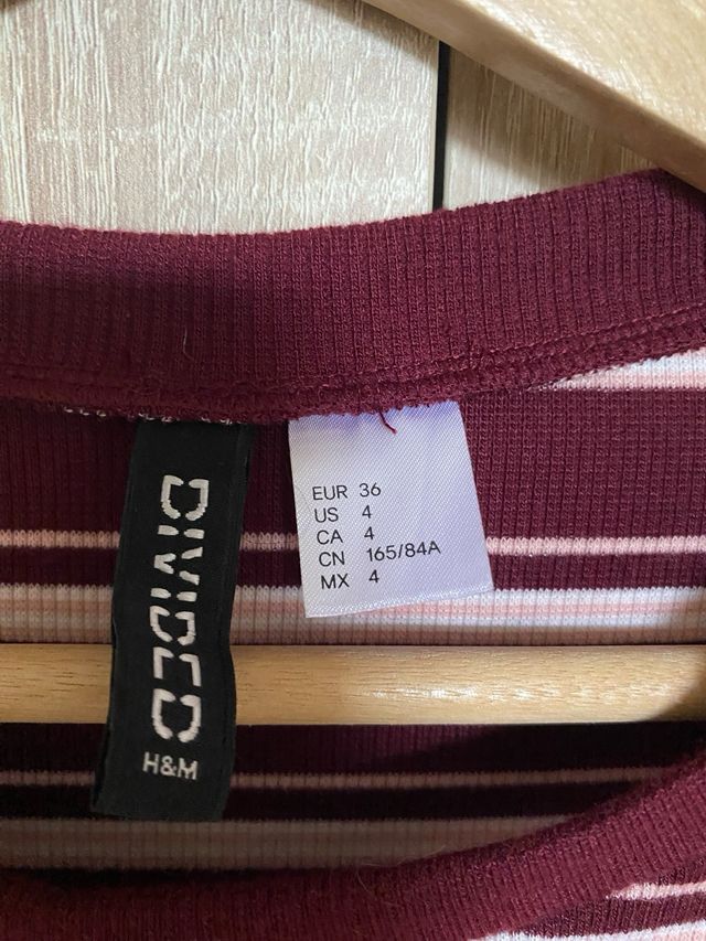 Vestido H&M Rayas Rojo y Blanco