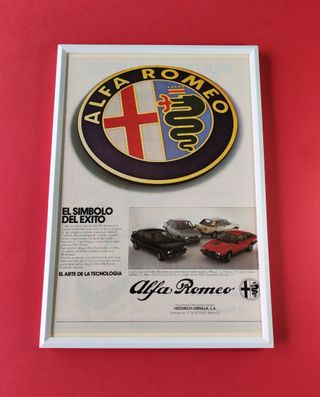 Gama Alfa Romeo Años 80 cuadro cartel publicidad