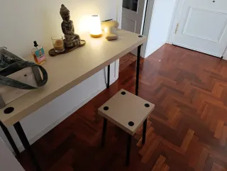 2 Mesas Auxiliares + Taburete