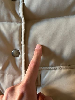 Gilet donna piumino smanicato beige