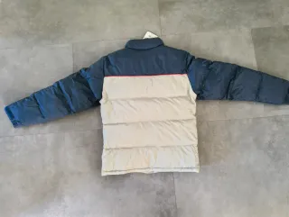 Anorak Cony Plumas Beige y Azul