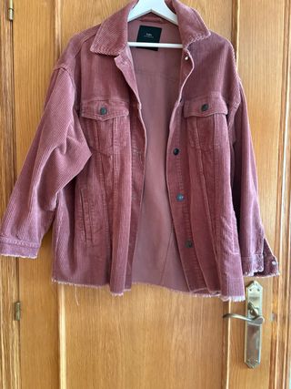 Chaqueta oversize Zara Pana Rosa Talla M