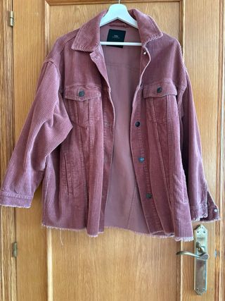 Chaqueta oversize Zara Pana Rosa Talla M