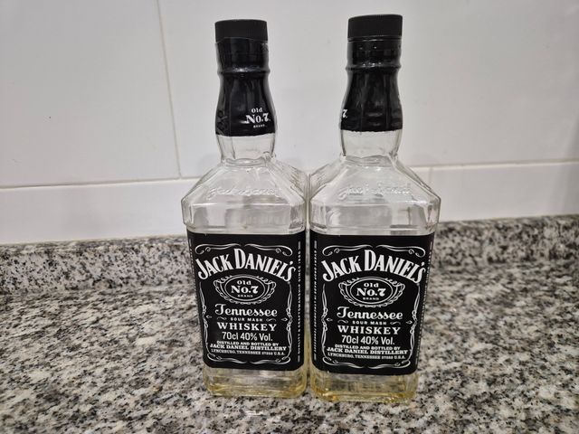 2 bottiglie Jack Daniel's vuote