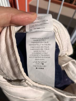 Jeans beige Sebago tg. 52 Made in Italy