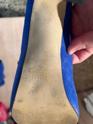Zapatos de tacón Sole Piel azules. usados 1 día.
