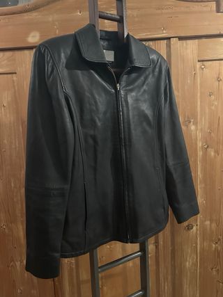 Chaqueta de cuero cordero Scarell Negra