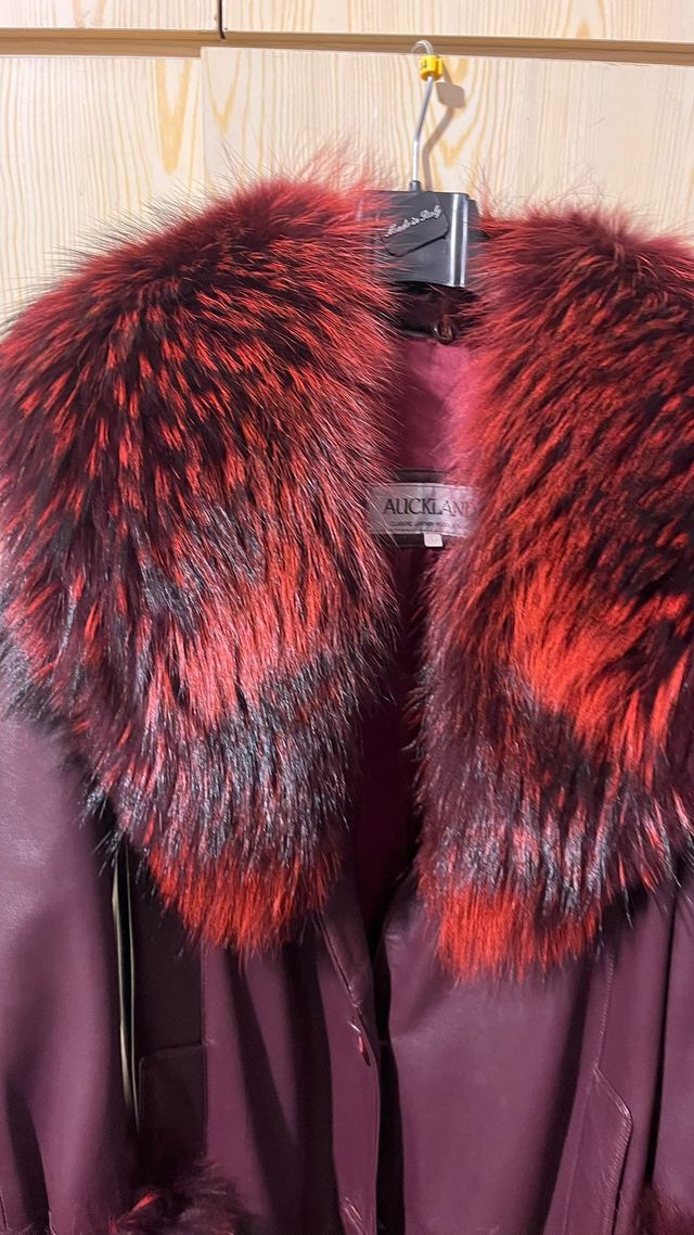 Cappotto ecopelle donna con pelliccia