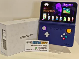 Consola Retroid Flip 2 Azul/Morado