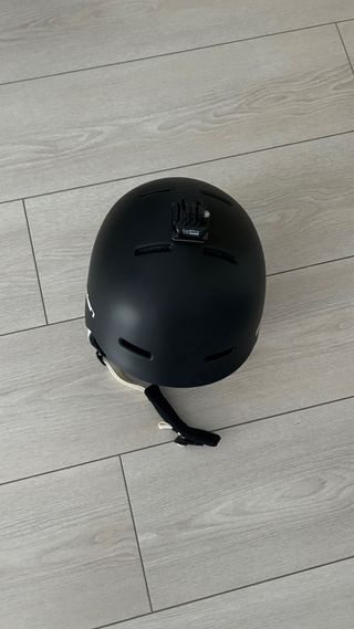 Casco de esquí negro con soporte GoPro Size: 56-59
