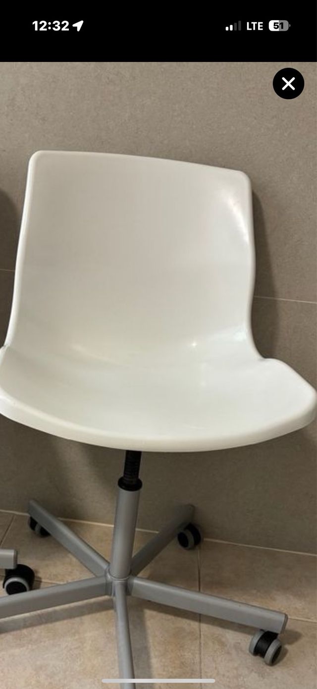 Silla de oficina Ikea blanca