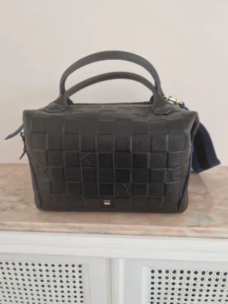 Bolso Piel Purificación García Negro/Azul