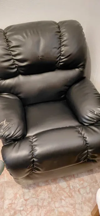 Sofá reclinable con vibración