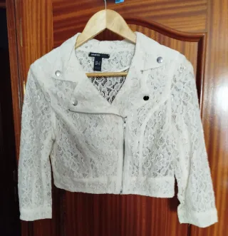 Torera encaje vintage Mango Talla S