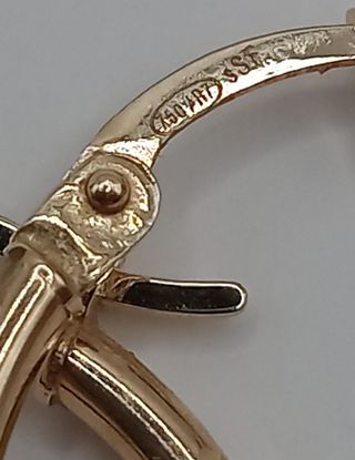 Aros Tallados de oro 18k, 1,75gr, Ref. O-282.