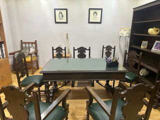 Mesa y Sillas Despacho Señoriales Madera