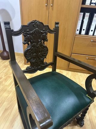 Mesa y Sillas Despacho Señoriales Madera
