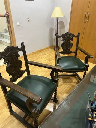 Mesa y Sillas Despacho Señoriales Madera