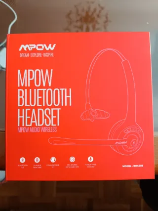 Auricular Bluetooth MPOW BH4538 Naranja