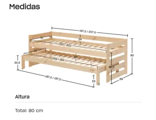 Cama nido + 1 colchón