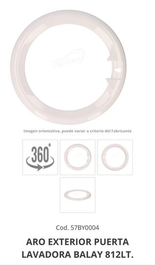 Aro exterior NUEVO lavadora Balay, Lynx, Crolls