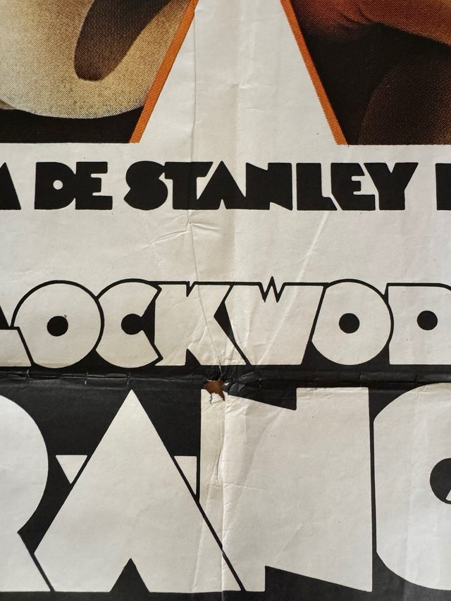 Cartel La Naranja Mecánica 1975 Original
