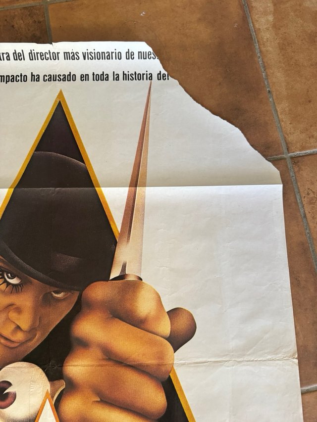 Cartel La Naranja Mecánica 1975 Original