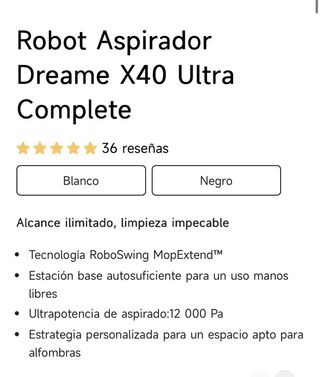 Robot Aspirador Fregona Dreame
X40 ultra complete