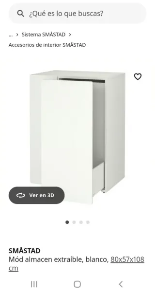 Armario modular SMÅSTAD blanco Ikea