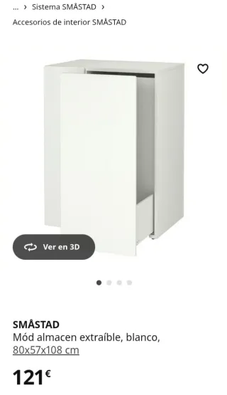 Armario modular SMÅSTAD blanco Ikea