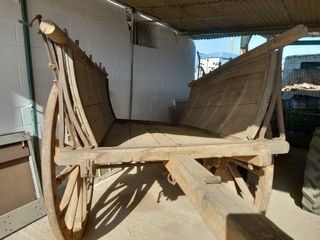 Carreta de bueyes de madera