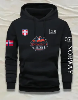 Sudadera Negra Norway Oslo Dream