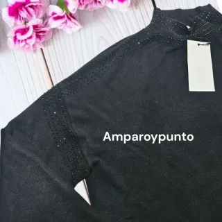 Jersey negro pedrería