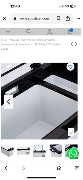 Nevera portátil compresor 12V/24V/220V Dreiha