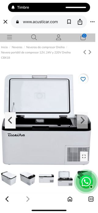 Nevera portátil compresor 12V/24V/220V Dreiha