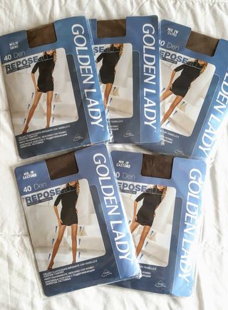 5 Paia Collant Golden Lady Repose 40 tg.IV *NUOVE*